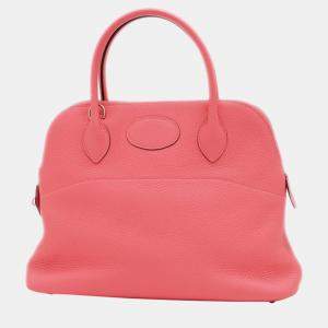 Hermes Taurillon Rose Azalee Bolide 31 Handbag