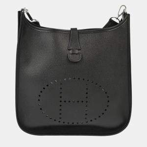 Hermes Black Epsom Evelyne 2 29 Shoulder Bag