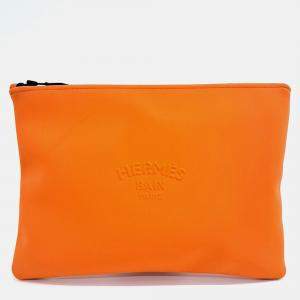 Hermes Orange Neoprene Small Neobain Case 