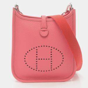 Hermes Pink Leather Evelyne Tpm Shoulder Bag