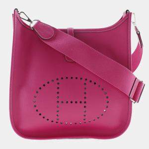 Hermes Pink Leather Evelyne 3Pm Shoulder Bag