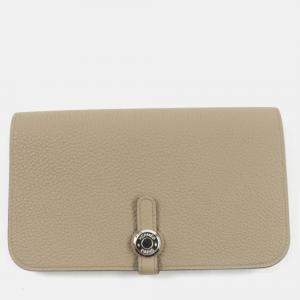 Hermes Beige Dogon Gm Togo Purse