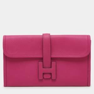 Hermes Purple/Black Leather Jige Duo Verso Wallet