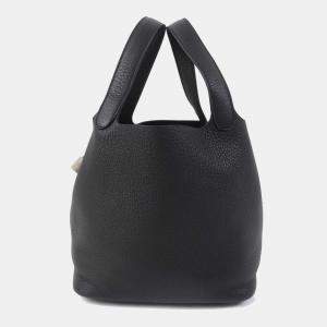 Hermes Black  Picotin Lock Mm 22 Handbag