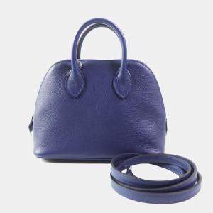 Hermes Blue Bolide 1923 Mini Verso Handbag