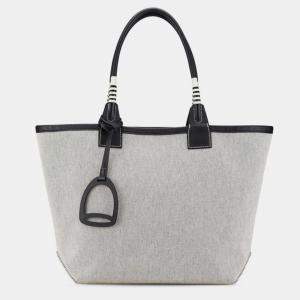 Hermes Gray Black Steeple 28 Handbag