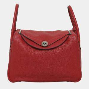 Hermes Clemence Leather Lindy 30 Bag