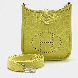 Hermes Green Leather Evelyn 16 bag