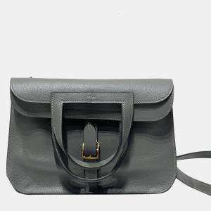 Hermes Taurillon Clemence Halzan 25 Handbag