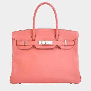 Hermes Flamingo Epsom Leather Birkin 30 Bag
