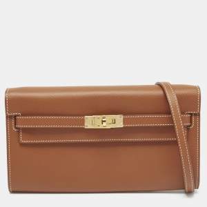 Hermes Gold Epsom Leather Kelly To Go Wallet