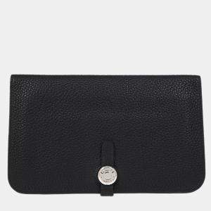 Hermes Black Togo Dogon Long Wallet