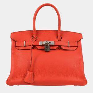 Hermes Pink Taurillon Clemence Birkin 30 Bag