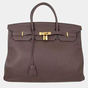 Hermes Brown Togo Birkin 40 Handbag