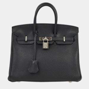Hermes Black Togo Birkin 25 Handbag