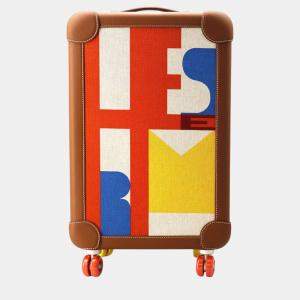 Hermes Gold/Multicolor Toile Taurillon Legat Rolling Mobility Suitcase Bag