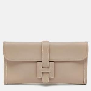 Hermes Argile Swift Leather Elan Jige 29 Clutch