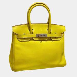 Hermes Candy Yellow Swift Leather Birkin 30 Bag