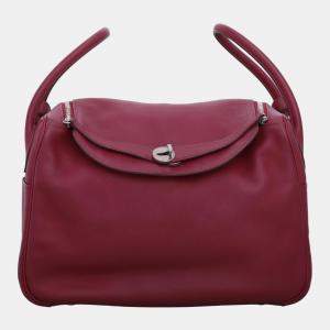 Hermes Ruby Swift Leather Lindy 34 Bag