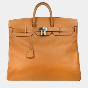 Hermes Natural Epsom Leather Haut A Courroies 50 Tote Bag