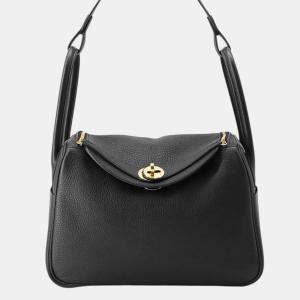 Hermes Lindy Black Taurillon Clemence Size 26
