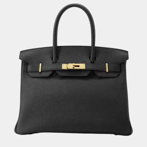 Hermes Black Togo Leather Birkin 30 Bag