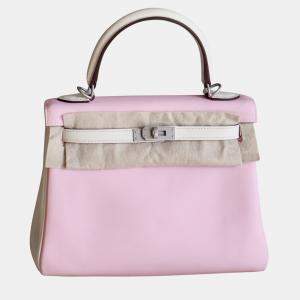 Hermes Pink Swift Leather Kelly 25 Tote Bag