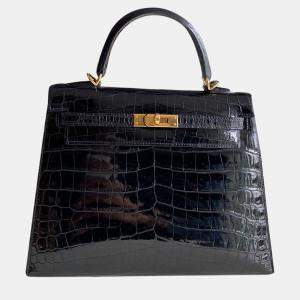 Hermes Alligator Leather Gold Finish Kelly 25 Bag