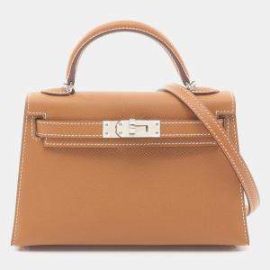Hermes Gold Epsom Mini Kelly  Bag