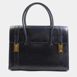 Hermes Black Leather Box Drag 27 Handbag