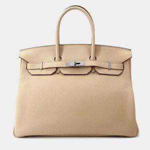 Hermes Trench Togo Leather Birkin 35 Tote Bag