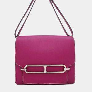 Hermes Rose Purple Evercolor Roulis 23 Shoulder Bag