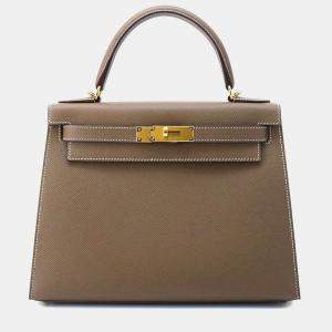 Hermes Kelly Sellier Etoupe Epsom Size 28