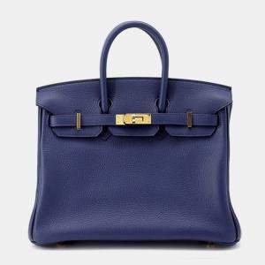 Hermes Birkin Verso Blue Saphir/Gris Mouette Taurillon Novillo Size 25