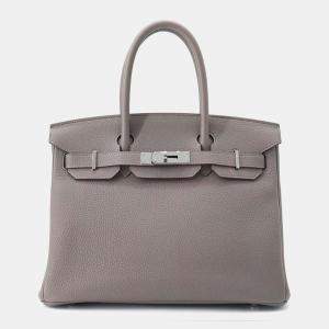 Hermes Birkin Gris Meyer Togo Leather Size 30