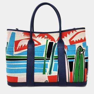 Hermes Multicolor Canvas Pocket Garden Party 36 bag