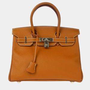 Hermes Gold Togo Leather Birkin 30 Handbag