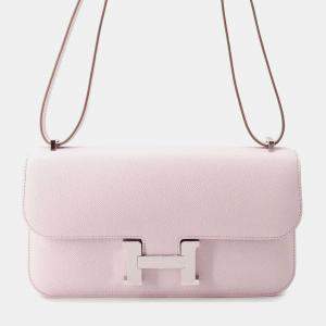 Hermes Mauve Pail Epsom Leather Constance Elan Shoulder Bag