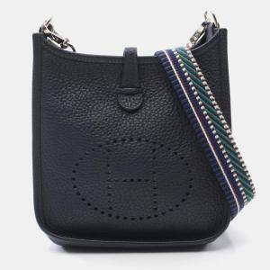  Hermes Navy Clemence Leather Evelyne TPM Amazon Shoulder Bag