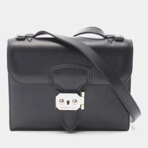 Hermes Black Calf Leather Shoulder Crossbody Bag 
