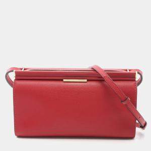 Hermes Rouge Coeur Evergrain Leather Clic H 21 Shoulder Bag