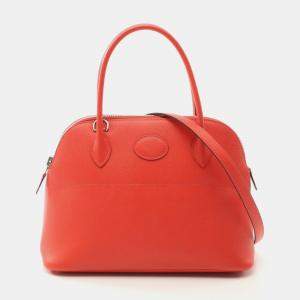 Hermes Rose Jaipur Epsom Leather Bolide 27 Handbag