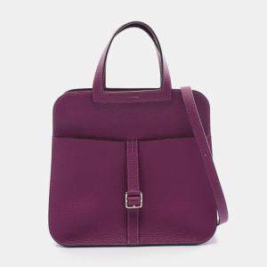 Hermes Anemone Taurillon Clemence Leather Halzan 25 Crossbody Bag