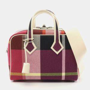 Hermes Multicolor Swift Toile Quadrille Leather Victoria Fourre Tout Shoulder Bag