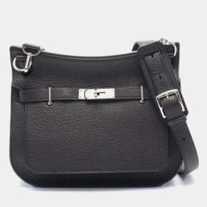 Hermes Black Taurillon Clemence Leather Jypsiere 28 Shoulder Bag