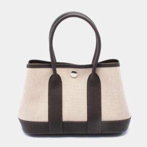 Hermes Toile H Leather Neo Garden 23 Tote Bag