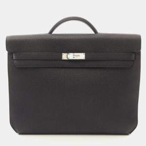 Hermes Black Togo Leather Kelly Depeche 36 Briefcase