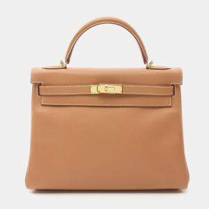 Hermes Natural Courchevel Leather Kelly 32 Handbag