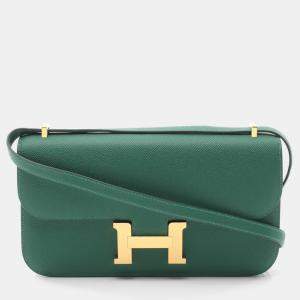 Hermes Menthe Epsom Leather Constance Elan Crossbody Bag
