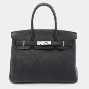 Hermes Black Togo Leather Birkin 30 Handbag